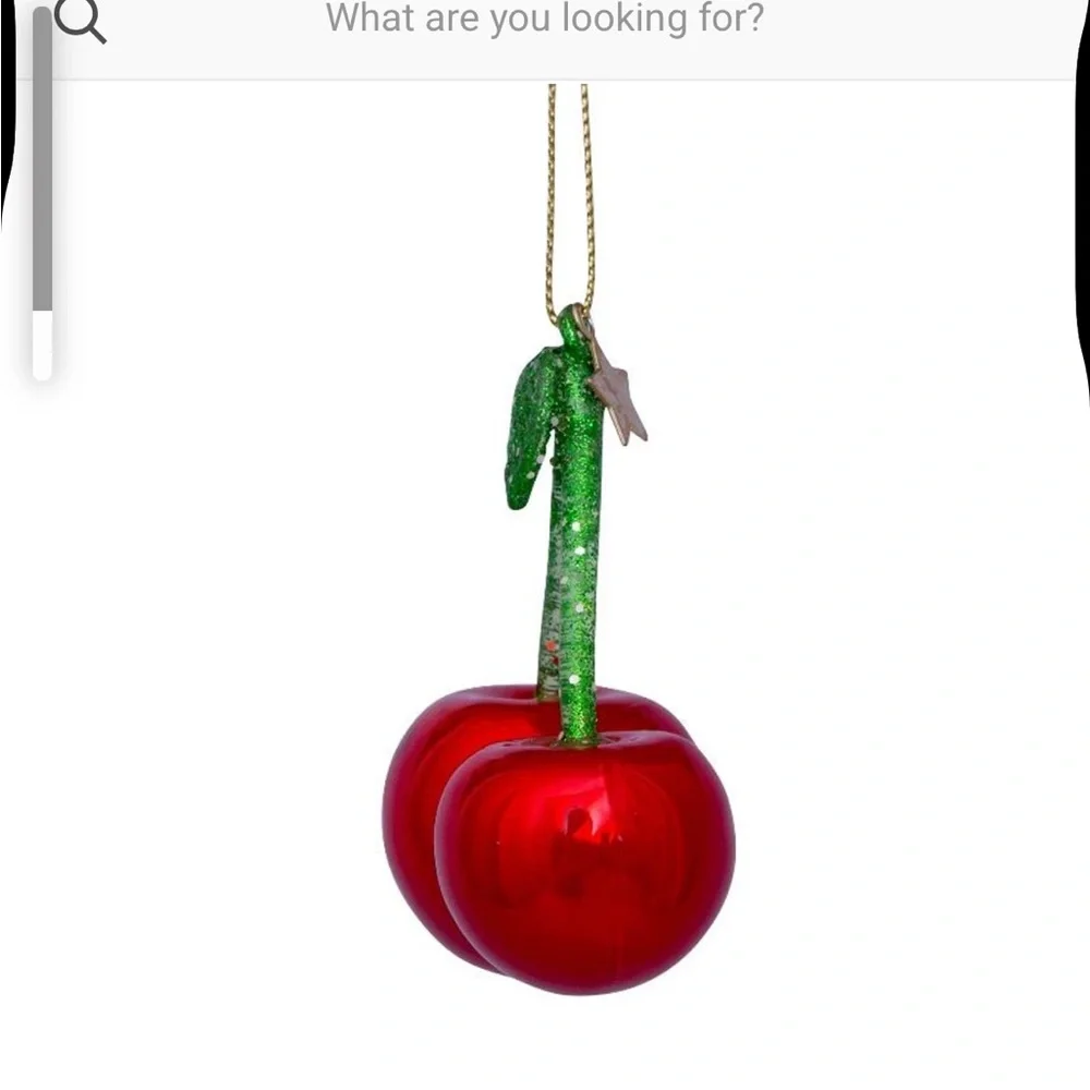 Anthropologie Vondels Cherry 🍒 Ornament New With Tags